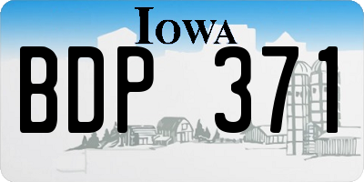 IA license plate BDP371