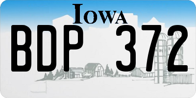 IA license plate BDP372
