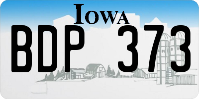 IA license plate BDP373