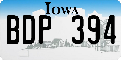 IA license plate BDP394