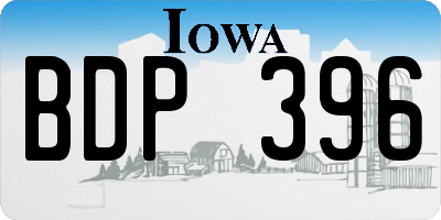 IA license plate BDP396