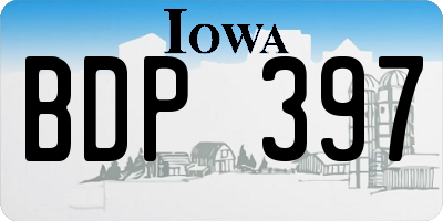IA license plate BDP397