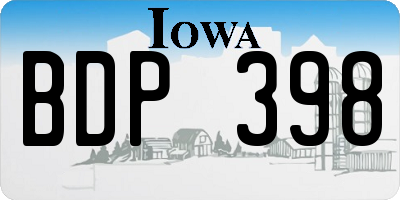 IA license plate BDP398