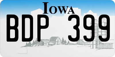 IA license plate BDP399