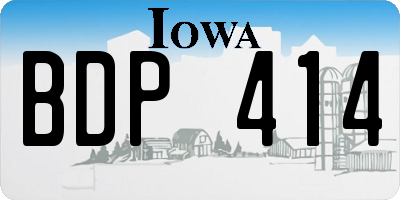 IA license plate BDP414