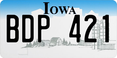 IA license plate BDP421