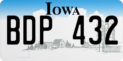 IA license plate BDP432