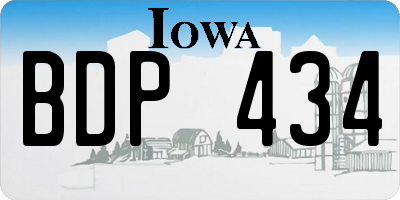 IA license plate BDP434