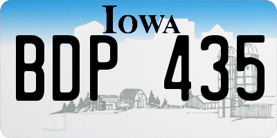 IA license plate BDP435