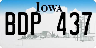 IA license plate BDP437