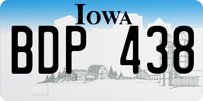 IA license plate BDP438