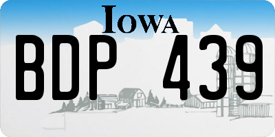 IA license plate BDP439