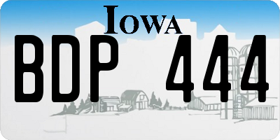 IA license plate BDP444