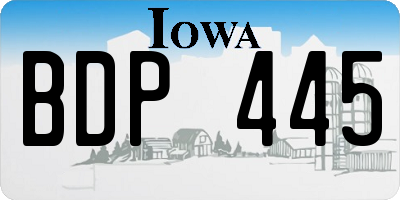 IA license plate BDP445