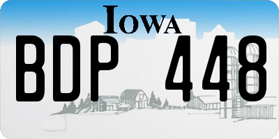 IA license plate BDP448