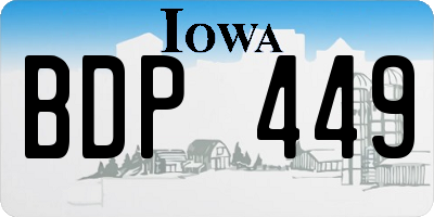 IA license plate BDP449