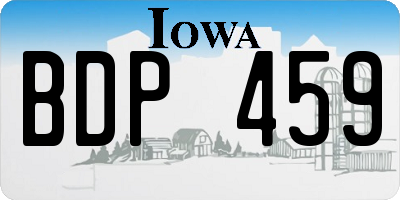 IA license plate BDP459