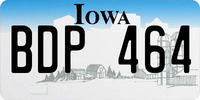 IA license plate BDP464