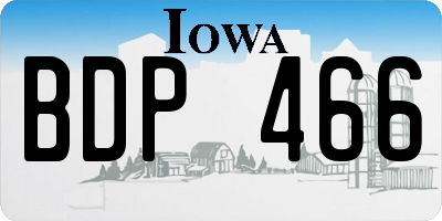 IA license plate BDP466