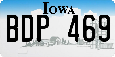 IA license plate BDP469