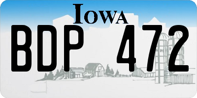 IA license plate BDP472