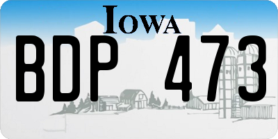 IA license plate BDP473