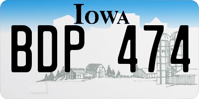 IA license plate BDP474