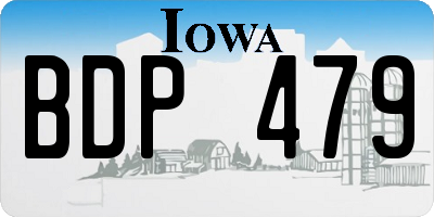 IA license plate BDP479