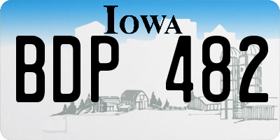 IA license plate BDP482