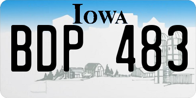 IA license plate BDP483