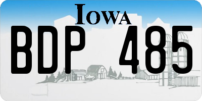 IA license plate BDP485