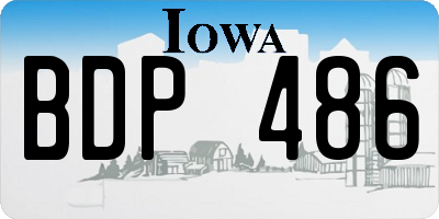 IA license plate BDP486