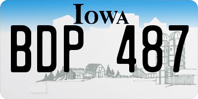IA license plate BDP487