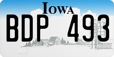 IA license plate BDP493