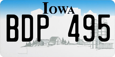 IA license plate BDP495