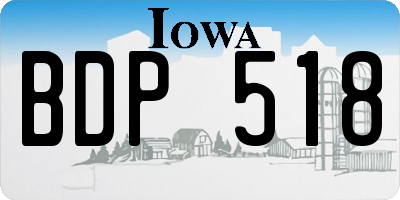 IA license plate BDP518