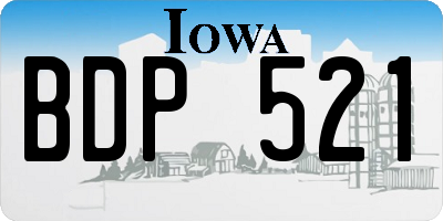 IA license plate BDP521