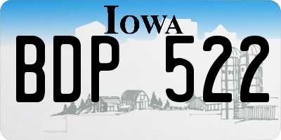 IA license plate BDP522