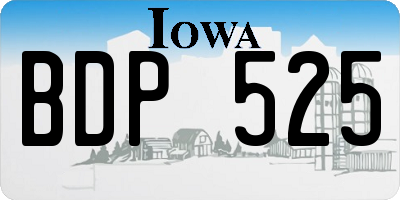 IA license plate BDP525