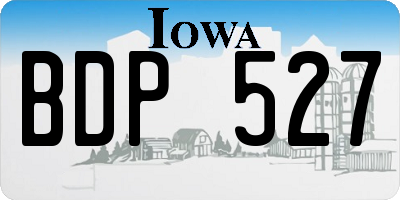 IA license plate BDP527