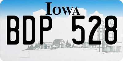 IA license plate BDP528