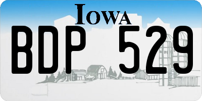 IA license plate BDP529