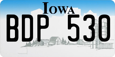 IA license plate BDP530
