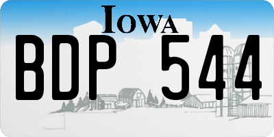 IA license plate BDP544