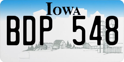 IA license plate BDP548