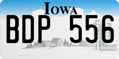 IA license plate BDP556