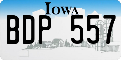 IA license plate BDP557