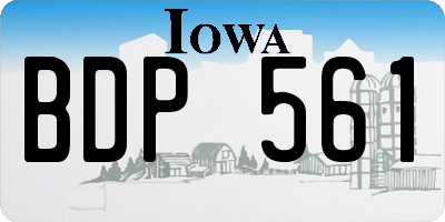 IA license plate BDP561