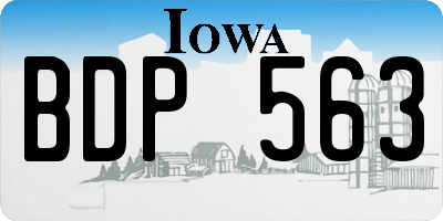 IA license plate BDP563