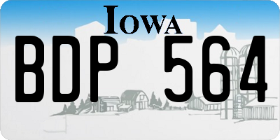 IA license plate BDP564